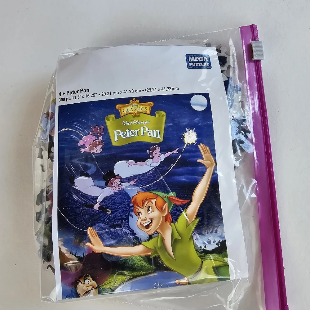 Disney Classics Peter Pan 300 Piece Jigsaw Puzzle Complete No Box Mega Puzzles
